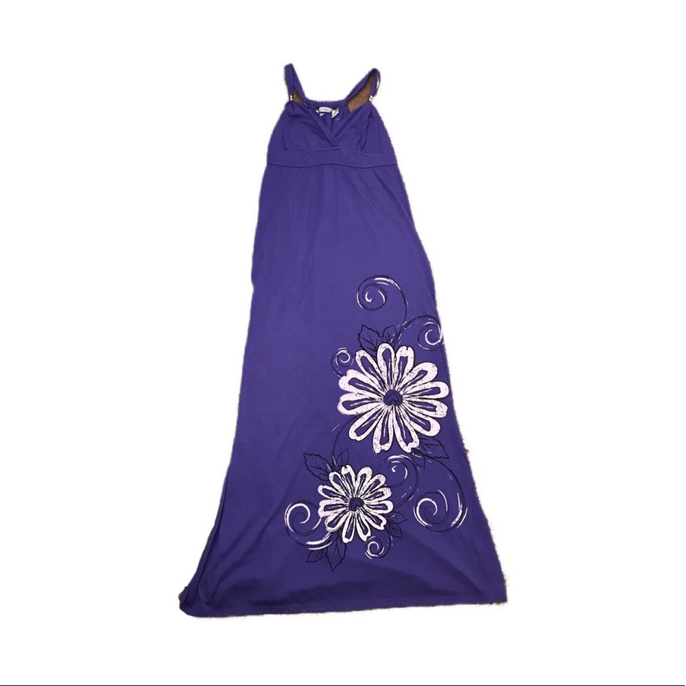 Purple Floral Maxi Dress